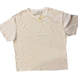 MNML Cream Beige NEW 100% cotton Tee shirt Sz L